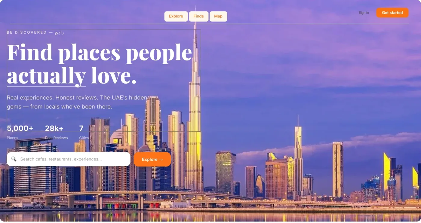 TakeMeWhere homepage screenshot